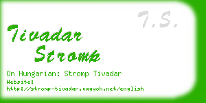 tivadar stromp business card